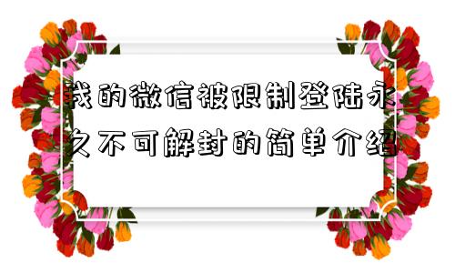 我的微信被限制登陆永久不可解封的简单介绍